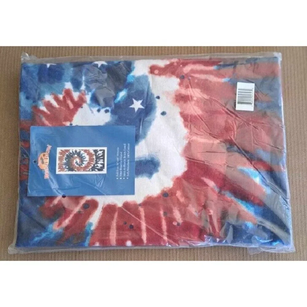 New Tie Dye US USA Flag Colors Towel Cotton Bath Beach Pool GIFT 30x60 Spiral